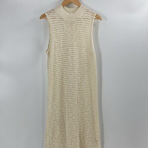 Callahan cream linen blend long maxi dress with fringe summer beach bodycon